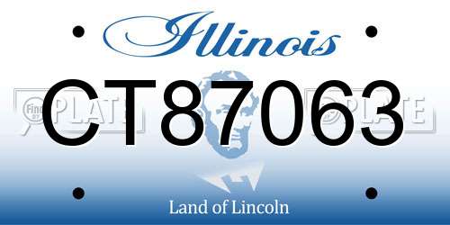 CT87063 Illinois License Plate