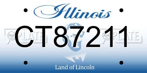 CT87211 Illinois License Plate