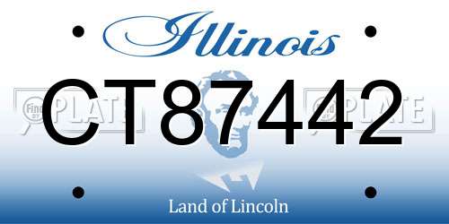 CT87442 Illinois License Plate