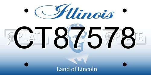 CT87578 Illinois License Plate