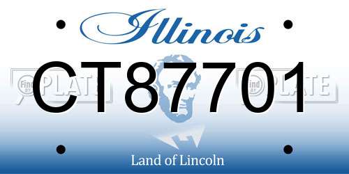 CT87701 Illinois License Plate