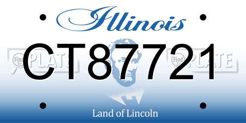 CT87721 Illinois License Plate