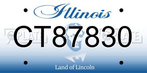 CT87830 Illinois License Plate