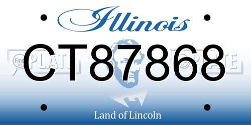 CT87868 Illinois License Plate