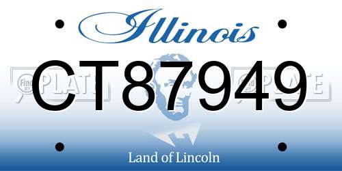CT87949 Illinois License Plate