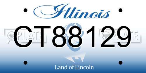 CT88129 Illinois License Plate
