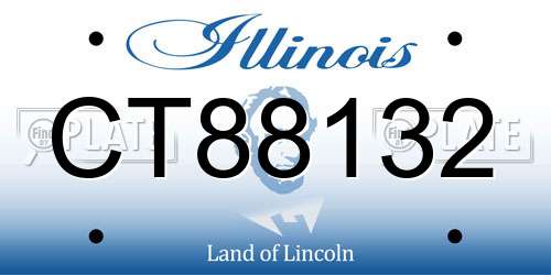CT88132 Illinois License Plate