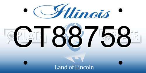 CT88758 Illinois License Plate