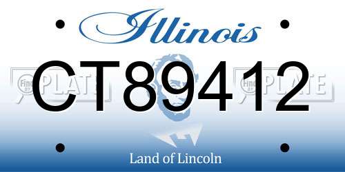 CT89412 Illinois License Plate