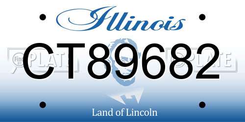 CT89682 Illinois License Plate