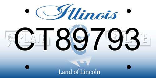 CT89793 Illinois License Plate