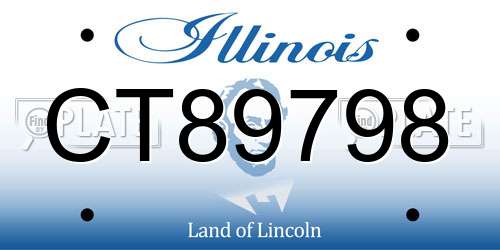 CT89798 Illinois License Plate