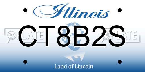 CT8B2S Illinois License Plate