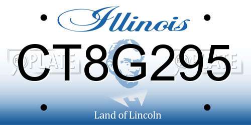 CT8G295 Illinois License Plate
