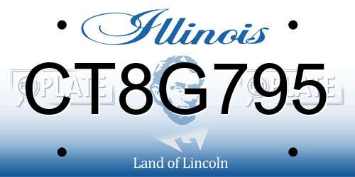 CT8G795 Illinois License Plate
