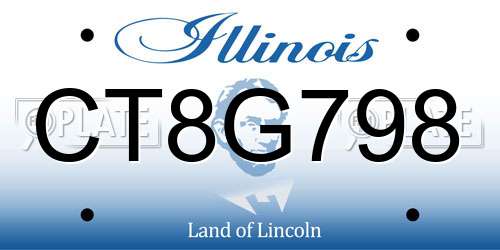 CT8G798 Illinois License Plate