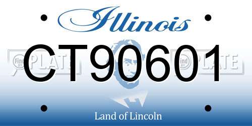 CT90601 Illinois License Plate