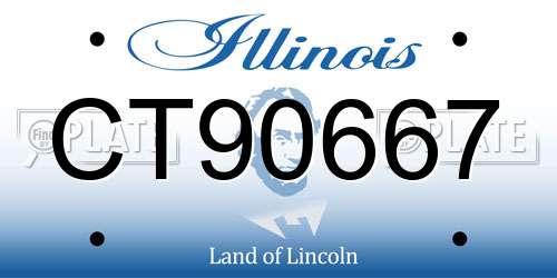 CT90667 Illinois License Plate