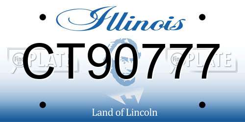 CT90777 Illinois License Plate