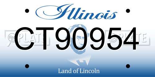 CT90954 Illinois License Plate