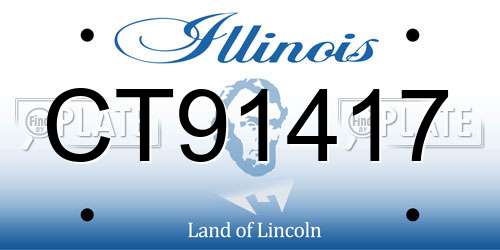 CT91417 Illinois License Plate