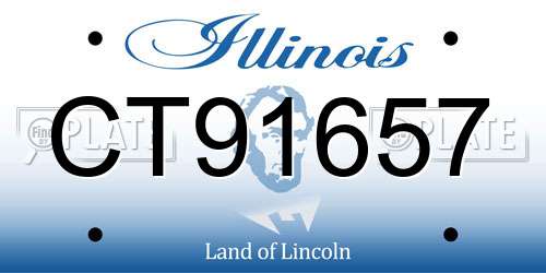 CT91657 Illinois License Plate