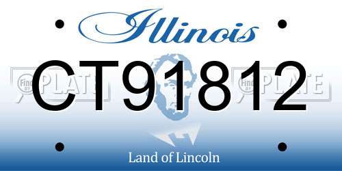 CT91812 Illinois License Plate