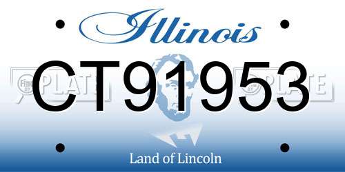 CT91953 Illinois License Plate