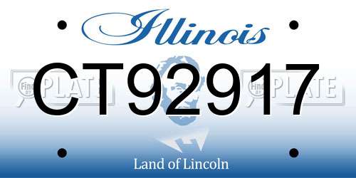 CT92917 Illinois License Plate