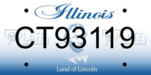 CT93119 Illinois License Plate
