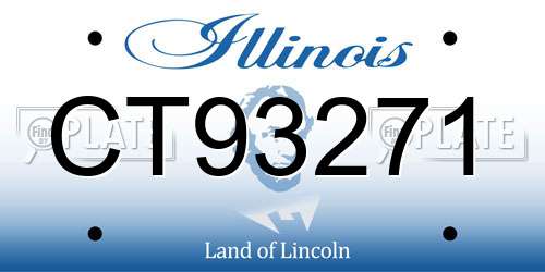 CT93271 Illinois License Plate
