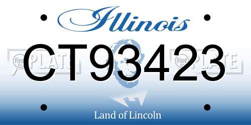CT93423 Illinois License Plate