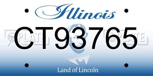 CT93765 Illinois License Plate