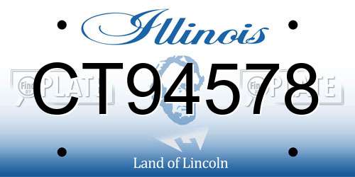 CT94578 Illinois License Plate