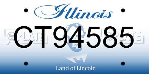 CT94585 Illinois License Plate