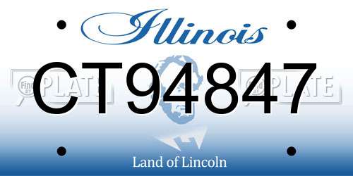 CT94847 Illinois License Plate