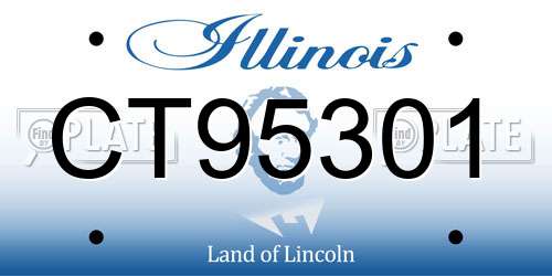 CT95301 Illinois License Plate