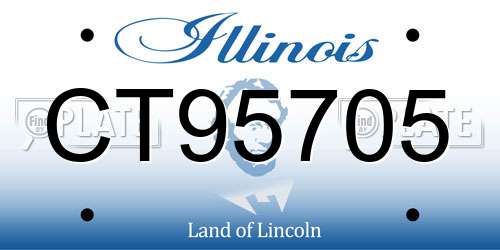 CT95705 Illinois License Plate