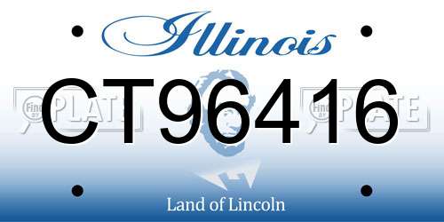 CT96416 Illinois License Plate