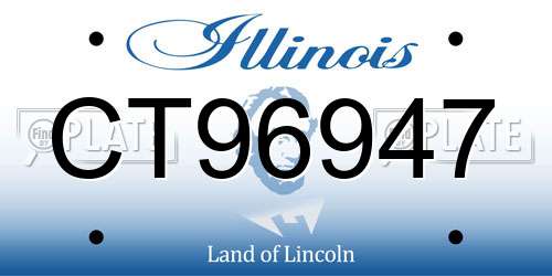 CT96947 Illinois License Plate