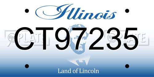 CT97235 Illinois License Plate