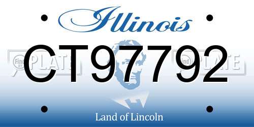 CT97792 Illinois License Plate