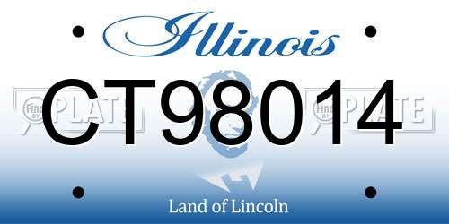 CT98014 Illinois License Plate