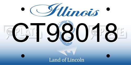 CT98018 Illinois License Plate