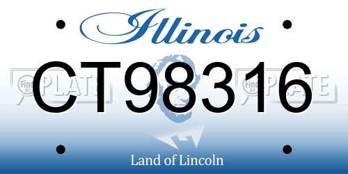 CT98316 Illinois License Plate