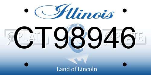 CT98946 Illinois License Plate