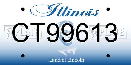 CT99613 Illinois License Plate