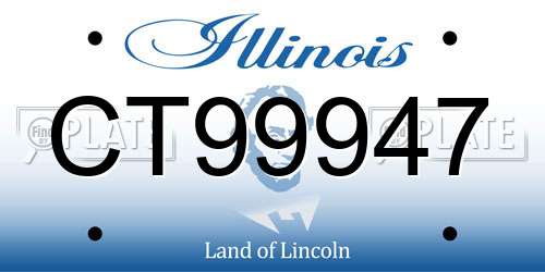 CT99947 Illinois License Plate