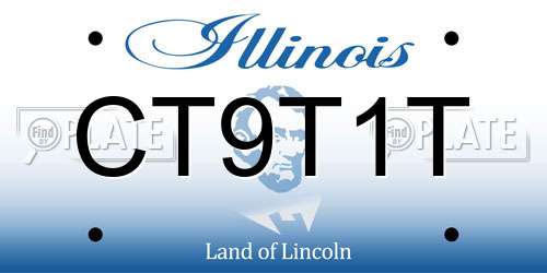 CT9T1T Illinois License Plate