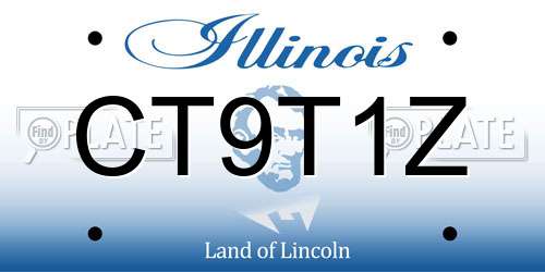 CT9T1Z Illinois License Plate